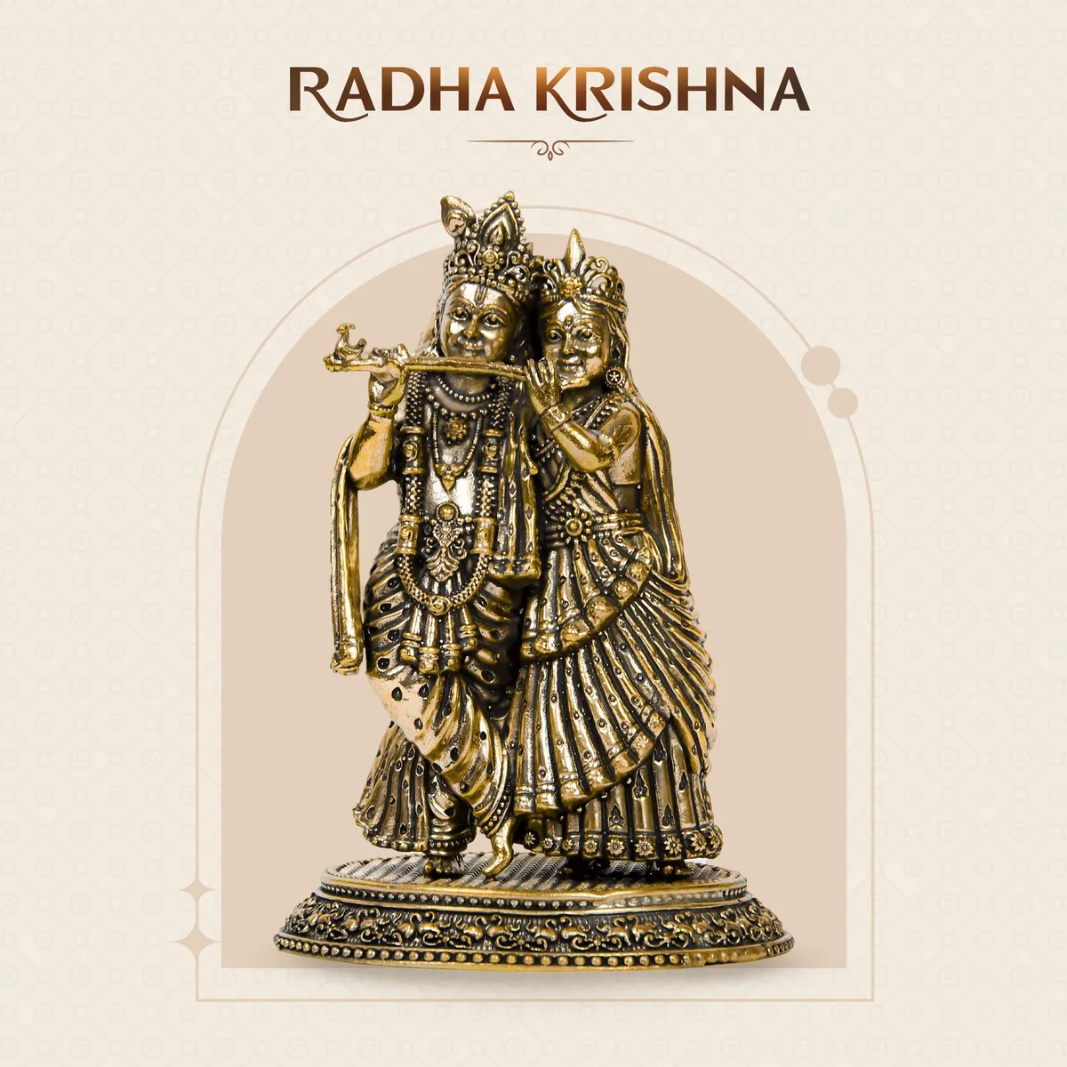 Brass Superfine Radha Krishna Statue (6 Inch)